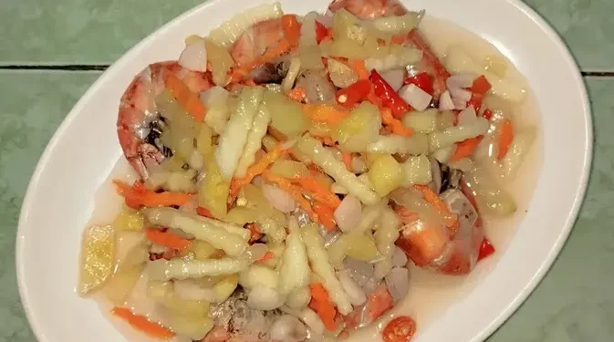 Resep Udang Goreng Siram Acar Segar Bikin Merem Melek