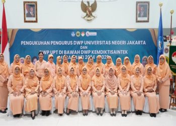 Dharma Wanita Persatuan UNJ Dikukuhkan Bersama 95 Institusi Perguruan Tinggi dan LLDIKTI se-Indonesia