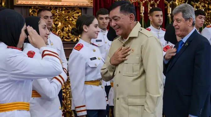 Menhan dan Panglima TNI Bertemu 44 Kadet Unhan dari Palestina