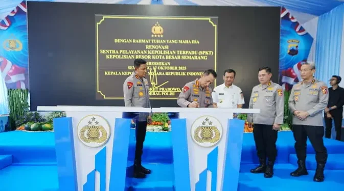 Kapolri Resmikan 35 SPKT Polres di Polda Jateng untuk Tingkatkan Pelayanan Masyarakat