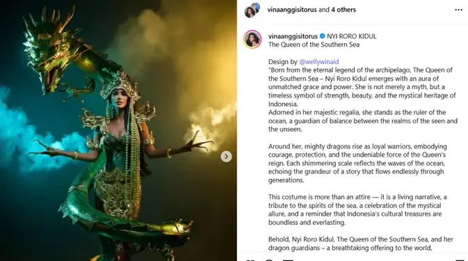 Vina Sitorus Bertransformasi Menjadi Nyi Roro Kidul di Miss Grand International 2025