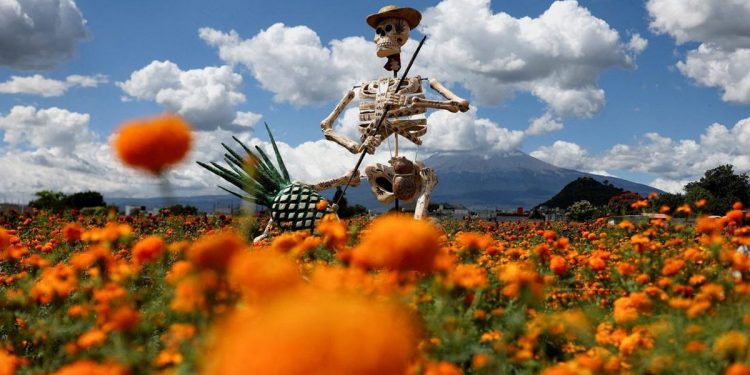 Tengkorak Raksasa Memeriahkan Perayaan Hari Orang Mati di Meksiko