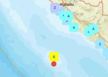 Gempa Magnitudo 5,6 di Pantai Selatan Bengkulu Akibat Aktivitas Subduksi Lempeng